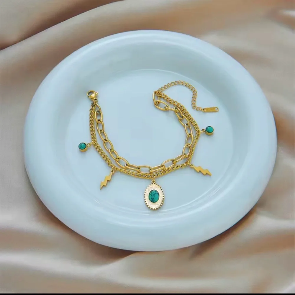 18k gold plated stainless steel bracelet - Picture 4 of 4